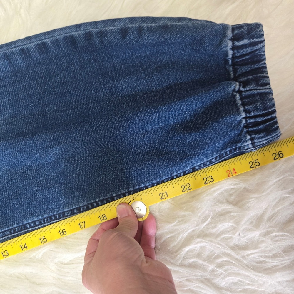 J.Crew Denim Joggers Womens 31 Medium Wash Utility Patch Pocket Elastic Waist - Picture 7 of 10